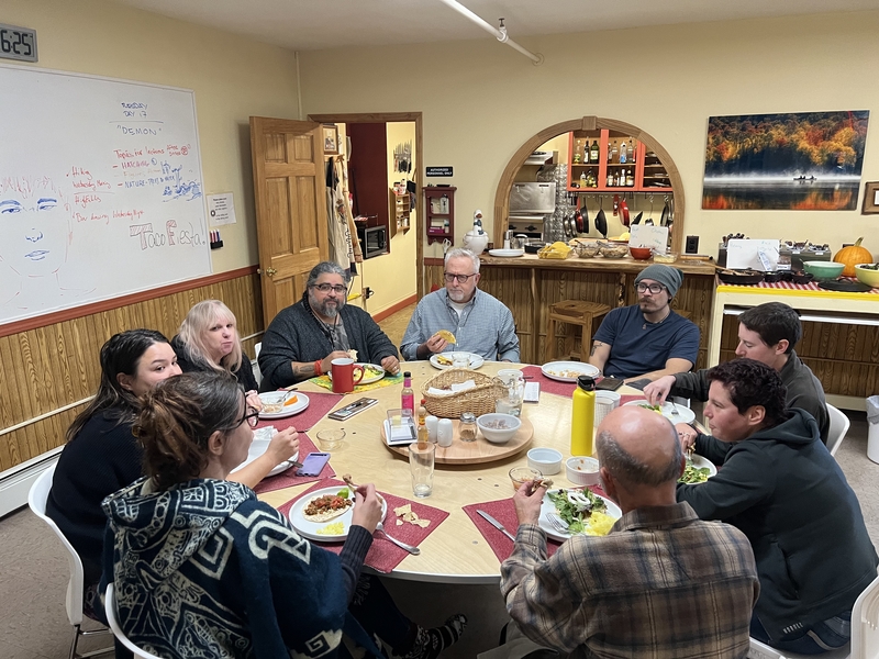Guests enjoying dinner on Taco Tuesday